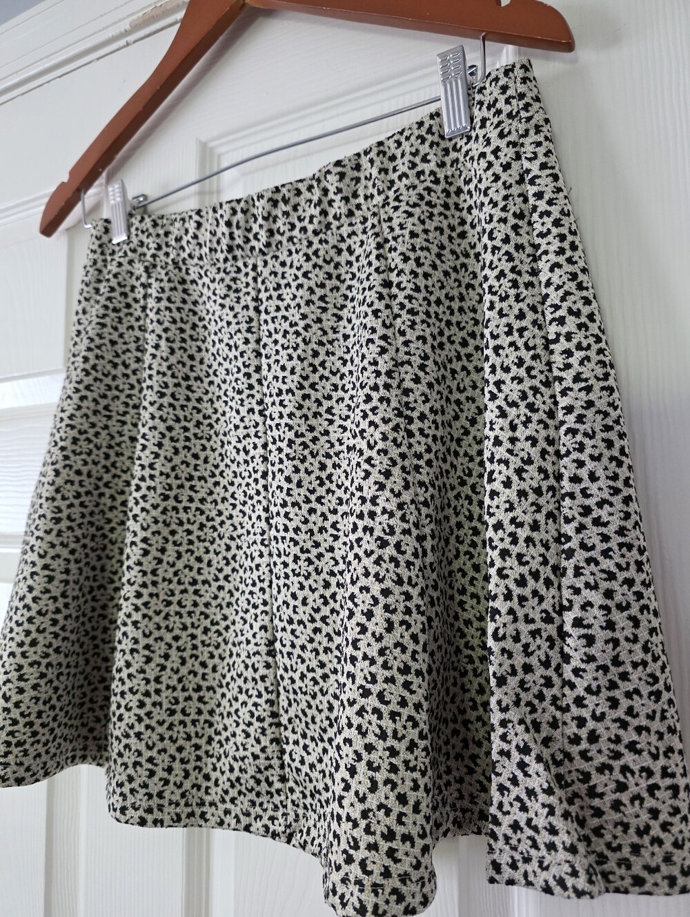 Zara Womens Skater Skirt Mini Animal Print Size L